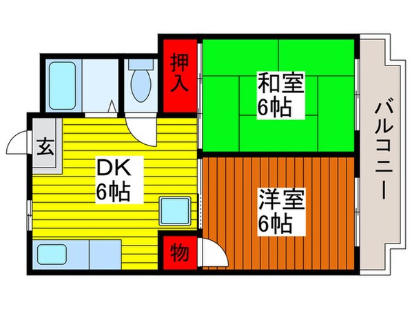 サンハイツ福田の物件間取画像